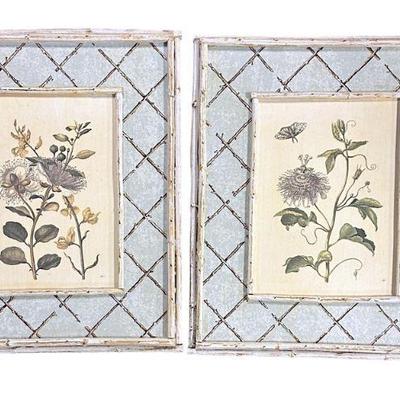 DESIGNER FRAMED BOTANICAL PRINTS ON BOARD