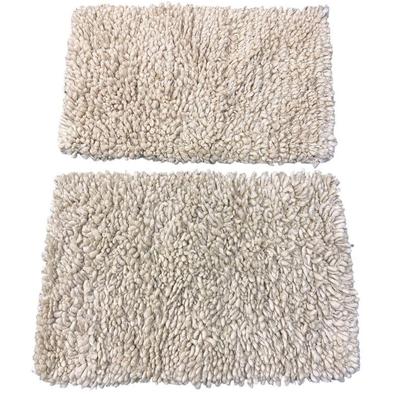 PAIR OF 3 x 5 CUSTOM HAND WOVEN SHAG RUGS- GDC