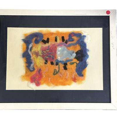 CONTEMPORARY FELT FIBER ART ABSTRACT