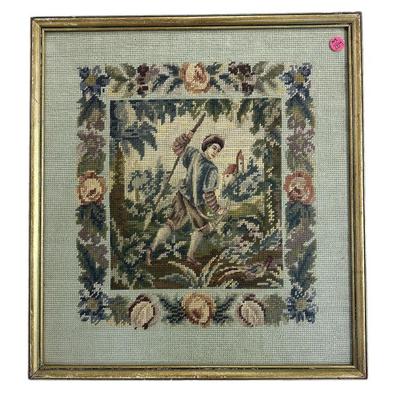 FRAMED NEEDLE/PETIT POINT ARTWORK