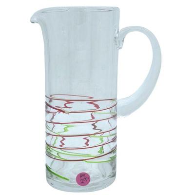 HAND BLOWN TALL MARTINI PITCHER 