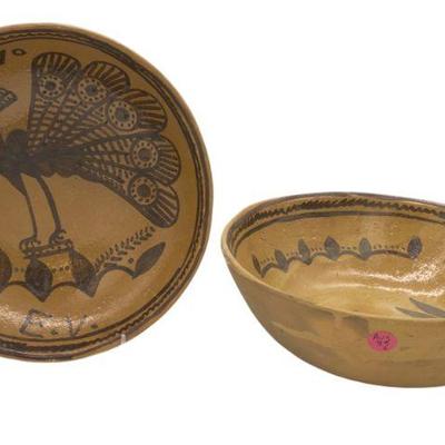 ESTEBAN VALDEZ FOLK ART POTTERY BOWLS
