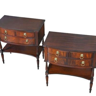 MATCHED PAIR HICKORY CHAIR CO JAMES RIVER END TABLES