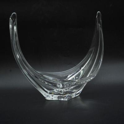 FRENCH BLOWN CRYSTAL CONTEMPORARY FRUIT BOWL