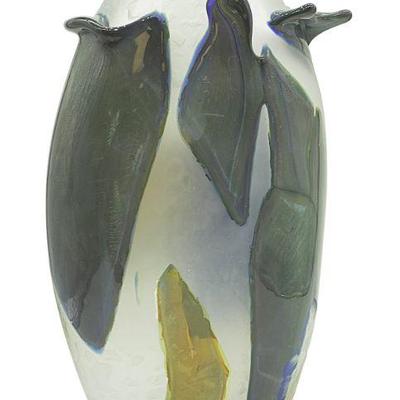 LARGE JUDSON GUERARD ART GLASS VASE SIGNED