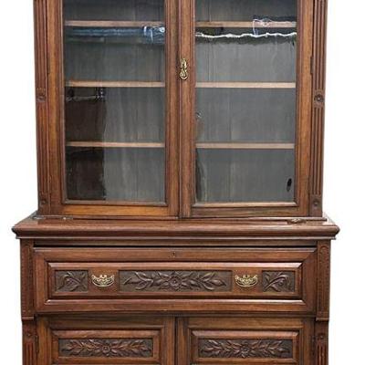 MAGNIFICENT ANTIQUE SECRETAIRE BOOKCASE