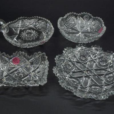 4 PC AMERICAN BRILLIANT GLASS
