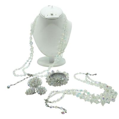 5 PC GROUP 1950s AURORA BOREALIS CRYSTAL JEWELRY