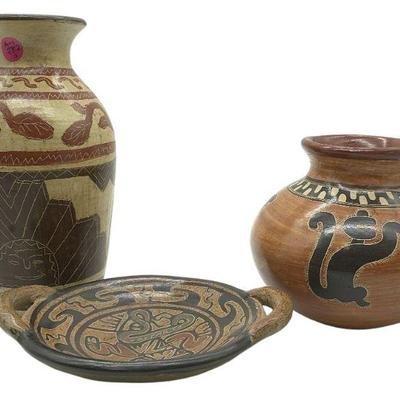 3 VINTAGE COSTA RICA POTTERY