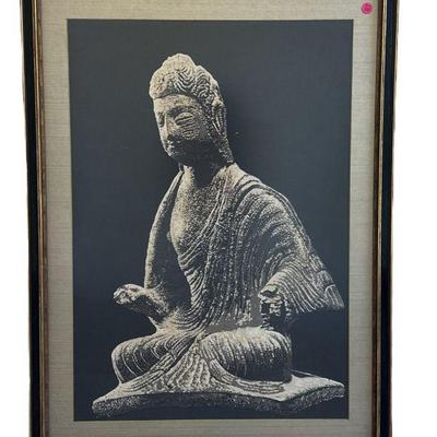 LARGE CHINESE BATIK HAN PALACE STONE BUDDHA