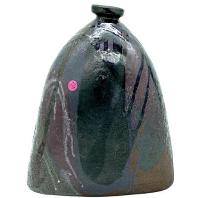 LARGE STUDIO POTTERY RAKU VESSEL