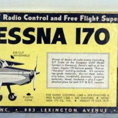 1051	VINTAGE WOOD MODEL AIRPLANE KIT, JETCO MODELS CESSNA 170
