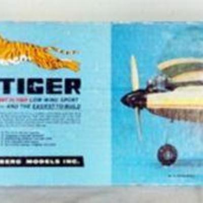 1148	VINTAGE WOOD MODEL AIRPLANE KIT, CARL GOLDBERG MODELS * JR. TIGER* R/C AIRPLANE
