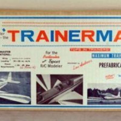 1080	VINTAGE WOOD MODEL AIRPLANE KIT, AMCO *TRAINER MASTER* R/C AIRPLANE 
