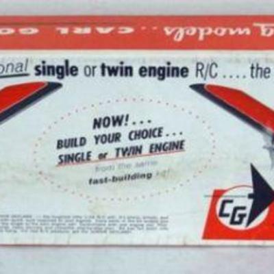 1074	VINTAGE WOOD MODEL AIRPLANE KIT, CARL GOLDBERG* R/C AIRPLANE KIT SEALED

