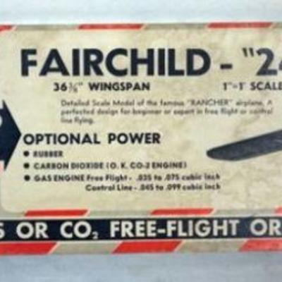 1199	VINTAGE WOOD MODEL AIRPLANE KIT, BERKELEY *FAIRCHILD 24* R/C AIRPLANE
