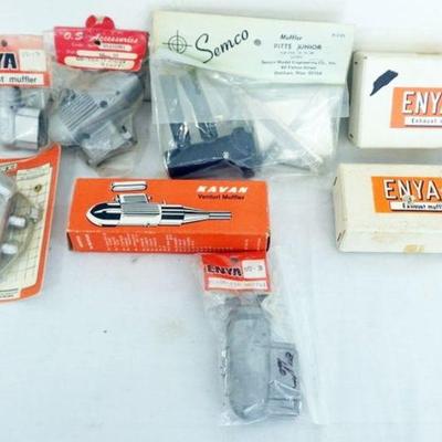 1327	VINTAGE MODEL AIRPLANE MUFFLERS, ASSORTED GROUP
