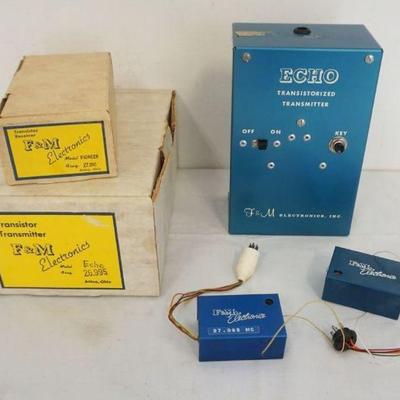 1285	VINTAGE MODEL AIRPLANE F&M ELECTRONIC ECHO TRANSMITTER & RECEIVER
