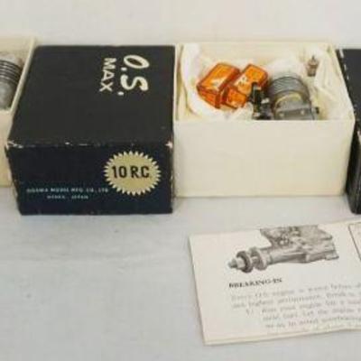 1294	VINTAGE MODEL AIRPLANE 3 GAS ENGINES O.S. MAX 10 R/C & 10S
