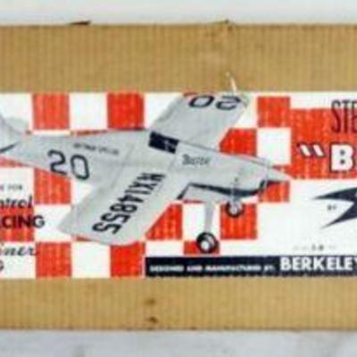 1096	VINTAGE WOOD MODEL AIRPLANE KIT, BERKELEY MODELS, STEVE WHITMAN'S *BUSTER* R/C AIRPLANE
