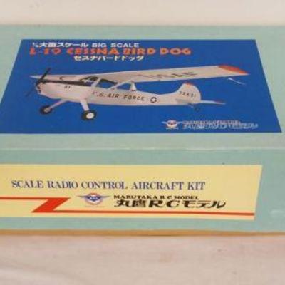 1204	VINTAGE WOOD MODEL AIRPLANE KIT, M.R.M. OSAKA JAPAN *L-19 CESSNA BIRD DOG* R/C AIRPLANE
