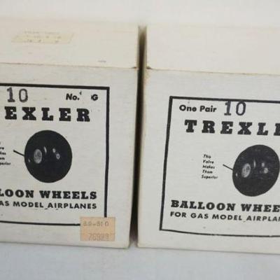 1235	VINTAGE MODEL AIRPLANE NEW OLD STOCK TIRES, TREXLER BALLOON WHEELS, 2 PAIR #10
