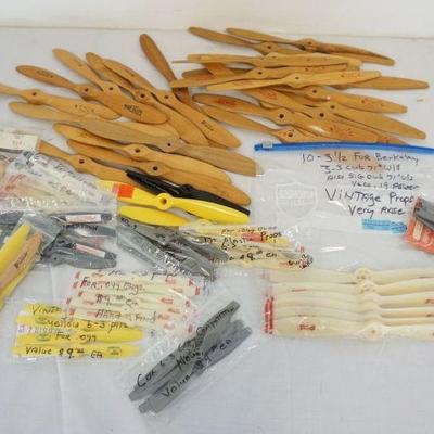 1248	VINTAGE MODEL AIRPLANE ASSORTED WOOD & PLASTIC PROPS/PROPELLORS
