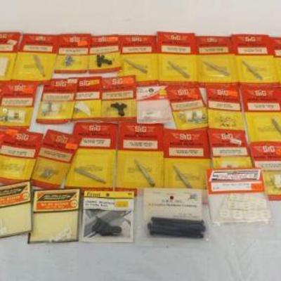 1216	VINTAGE MODEL AIRPLANE HARDWARE, LARGE ASSORTMENT NEW OLD STOCK SIG, SONIC, TRONICS, ERNST, ETC

