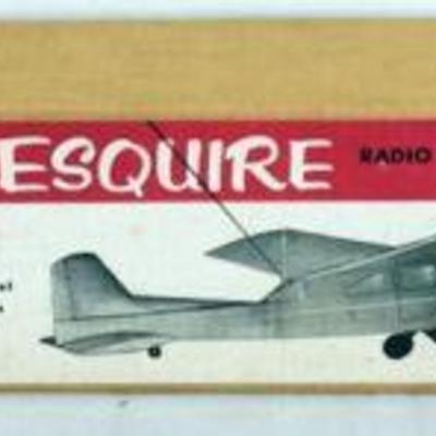 1141	VINTAGE WOOD MODEL AIRPLANE KIT, MIDWEST *ESQUIRE* R/C AIRPLANE
