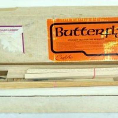 1019	VINTAGE WOOD MODEL AIRPLANE KIT, CRAFT AIR *BUTTERFLY*
