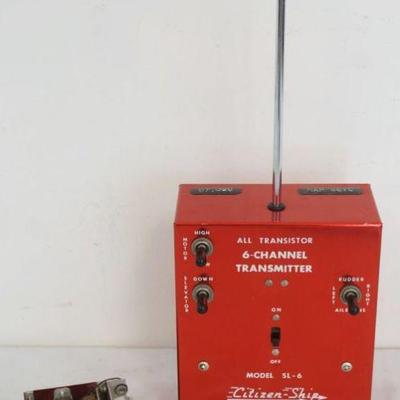 1275	VINTAGE MODEL AIRPLANE R/C CONTROLLERS CITIZEN-SHIP MODEL SL-6 R/C CONTROLLER & R/C PACK
