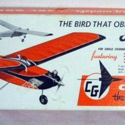 1198	VINTAGE WOOD MODEL AIRPLANE KIT, CARL GOLDBERG MODELS *JR. FALCON* R/C AIRPLANE
