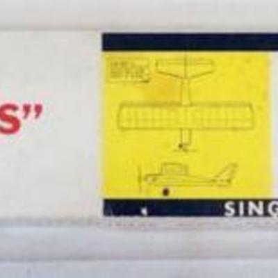 1134	VINTAGE WOOD MODEL AIRPLANE KIT, DEBOLT MODEL ENGINE CO. *JENNY* R/C AIRPLANE
