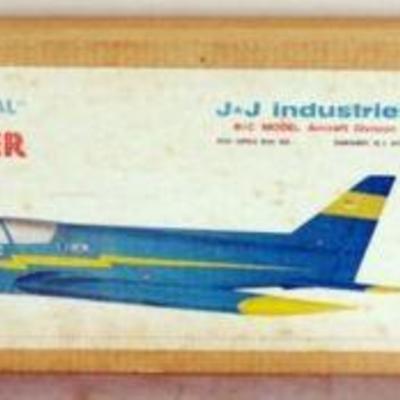 1144	VINTAGE WOOD MODEL AIRPLANE KIT, J & J INDUSTRIES TONY BONETTI'S ORIGINAL *TROUBLE MAKER* R/C AIRPLANE

