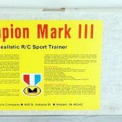1170	VINTAGE WOOD MODEL AIRPLANE KIT, MIDWEST PRODUCTS *CHAMPION MARK III* R/C AIRPLANE
