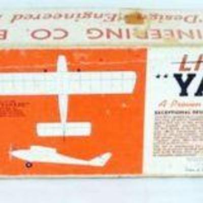 1110	VINTAGE WOOD MODEL AIRPLANE KIT, DEBOLT LIVE WIRE *YANKEE* R/C AIRPLANE
