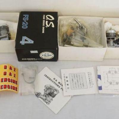 1296	VINTAGE MODEL AIRPLANE 3 GAS ENGINES O.S. MAX 15 R/C & FS-20
