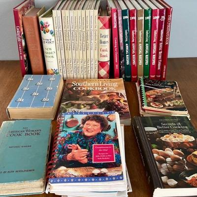 Large Lot Of Vintage Cook Books - Southern Living, Women's Day, Better Homes & Garden, Julia Child, And More
