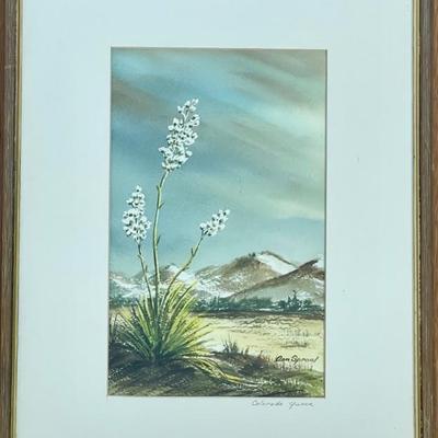Signed Ann Sproul Colorado Yucca Framed Painting