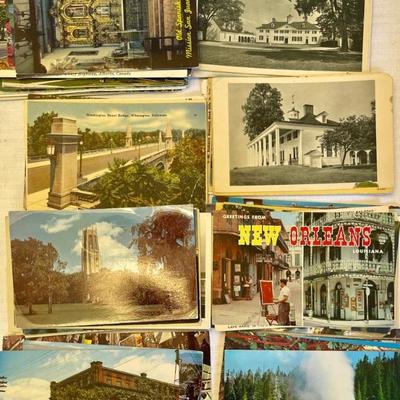 Assorted Vintage Post Cards - Washington, New Orleans, Yellowstone, France, And More