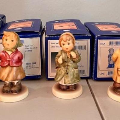 (5) Hummel M J Hummel Club Figurines IOB - First Mate, Keeping, Spring Walt, Too Shy To Sing, Clear As A Bell 