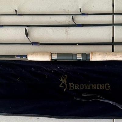Browning Backpacker 6' 6" Model BTUM 32915PA 4 Piece Fishing Rod With Bass Pro Filet Knife And Lures