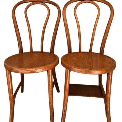 Pair Of 1941 Northern Chair Co. Bent Wood Chairs (as Is)
