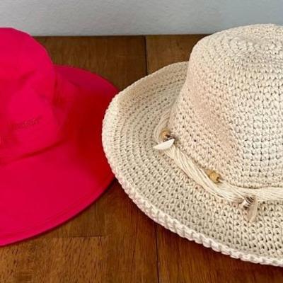 (2) Sun Hats, Outdoor Research, 100 Percent Straw Bead And Shell Hat
