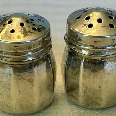Pair Of Sterling Silver Salt And Pepper Shakers - 8 Grams Total