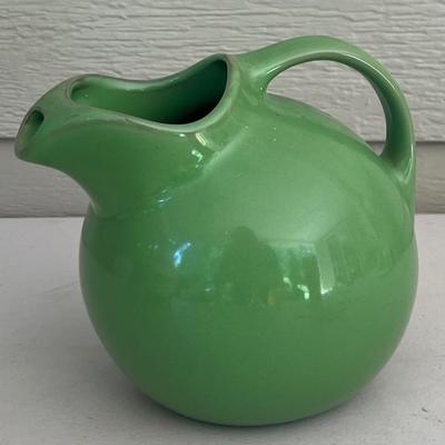 Vintage Hall USA 7" Green Apple Ball Pitcher