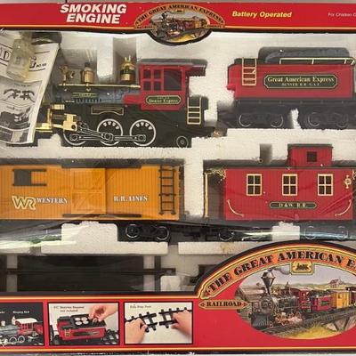 New Bright No. 185 Great American Express Battery Operated Train Set With Original Box 1991