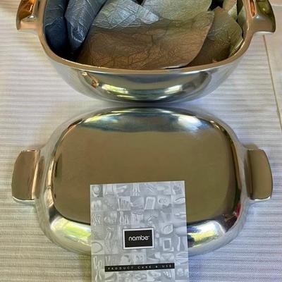 Nambe Oval Baker With Lid LDN 13 With Booklet