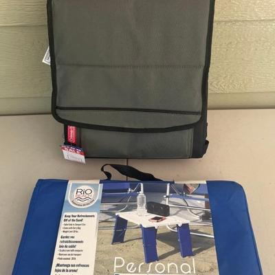 Coleman Material Cooler Bag With Rio Personal Beach Table
