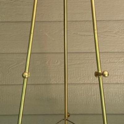 Xylem Design 58" Folding Brass Easel Adjustable Height 